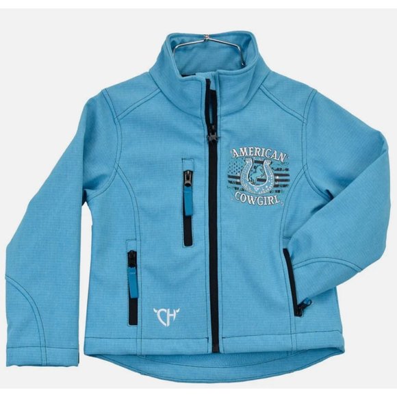 Cowgirl Hardware Girl's Poly Shell Turquoise Jacket Jackets Coats